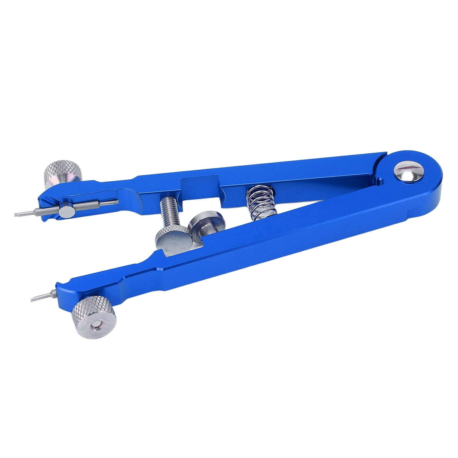 Cocoarm Pince à Barre à Ressort de Montre Pince à Barre à Ressort en Alliage d'aluminium avec 6 Broches de Pointe Outil de Retrait de Bracelet de Montre en Forme de V pour Les Horlogers Réparateurs