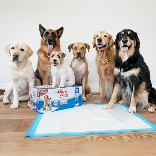 Image of Four Paws Wee-Wee Superior Performance Gigantic Dog Pee Pads, 18 Count (Pack of 2)