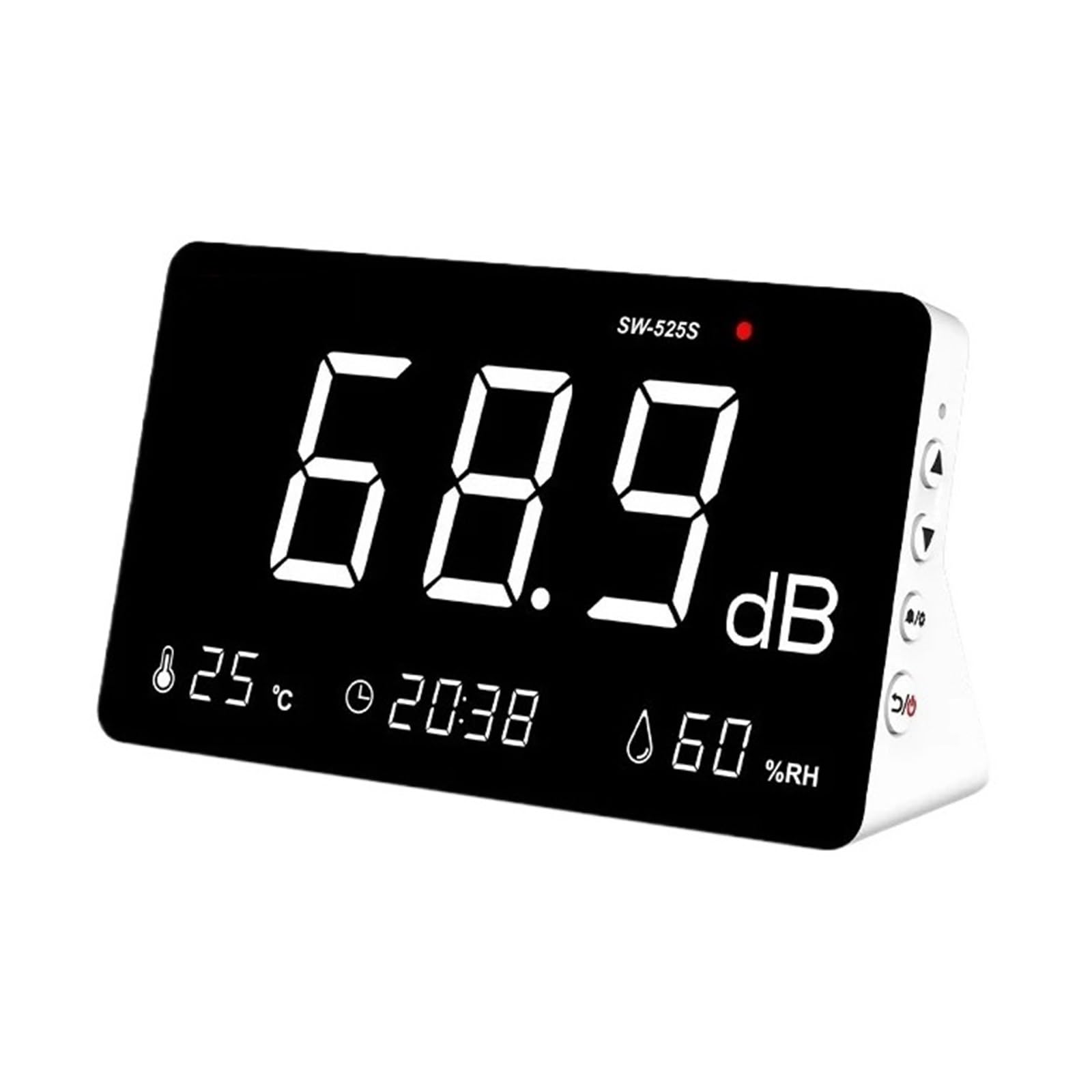 Medidor De Ruido Decibelios 4 En 1, Nivel Sonido 30 DB A 130, Monitor Audio, Temperatura Y Humedad Con Visualización Tiempo PrecisióN Extremadamente Alta