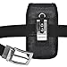 Golden Sheeps Military Grade Heavy Duty Holster Nylon Metal Clip Compatible with Flip Phone or Smartphone Up to 4.25x2.25x0.85 Inch in Dimensions, Rugged Nylon Canvas Carrying Case with Belt Clip