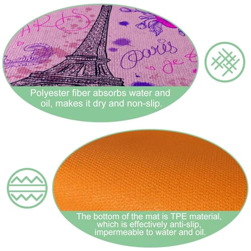 Evite resbalones en la cocina con la alfombra lavable absorbente de París para pasillo y lavado 6