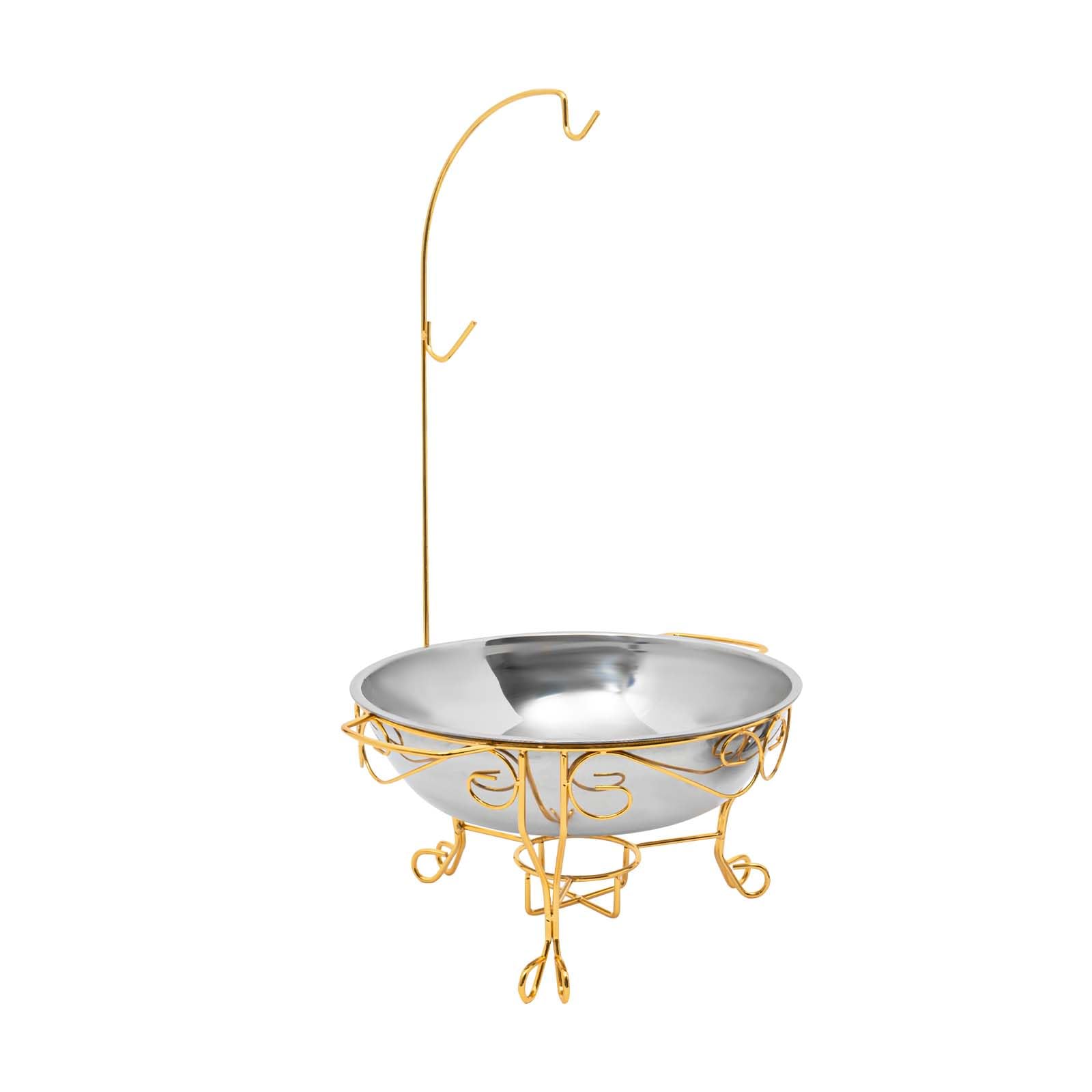 Base rotonda Chafing Dish, in acciaio inox, per case, cucine, ristoranti per feste, alberghi, scuole, food camion, caffetterie, pizzerie, ristoranti per la colazione