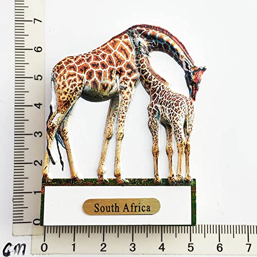 Imán de nevera 3D jirafa Sudáfrica decoración miniatura 3