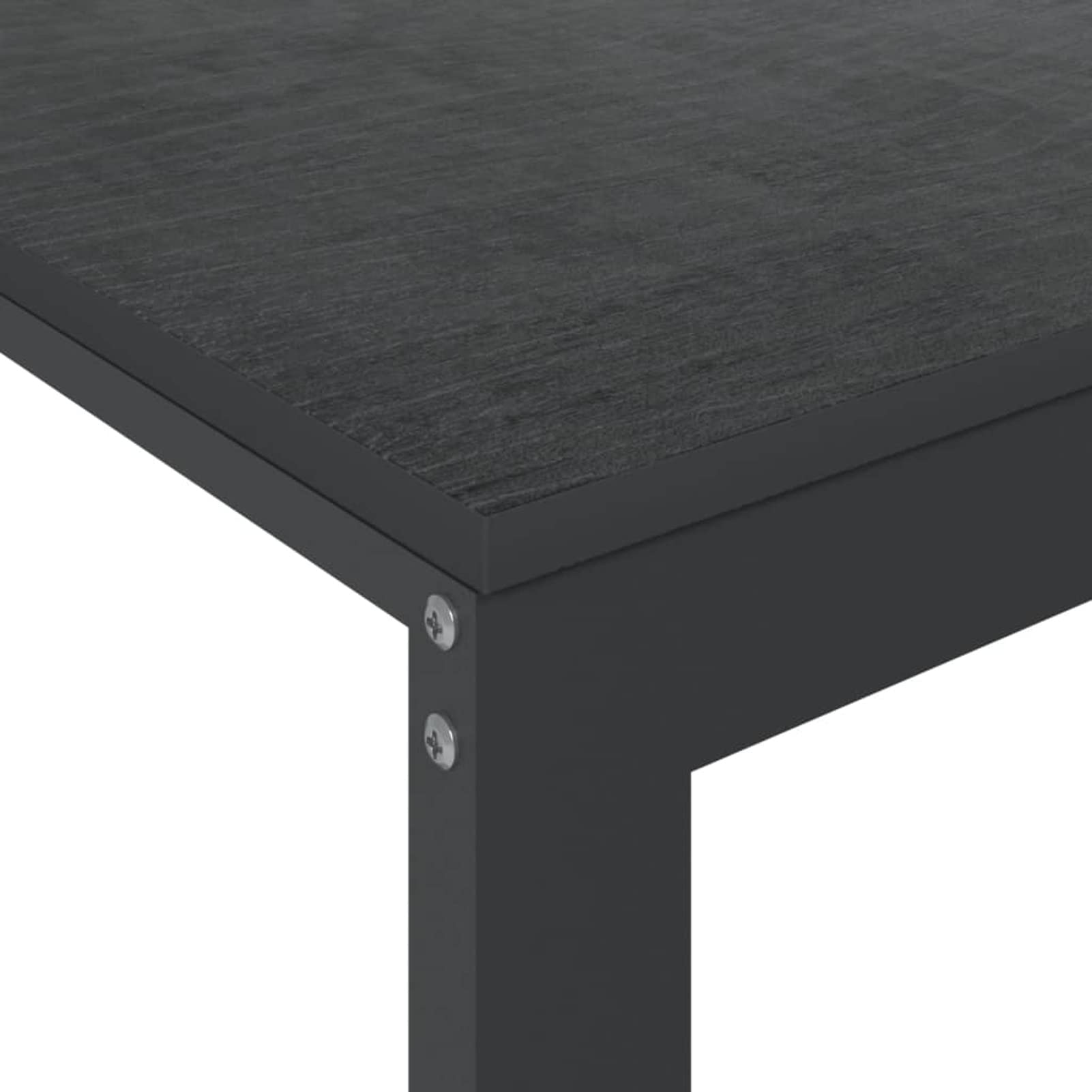 Homgoday Biurko komputerowe, biurko zajmujące mało miejsca, stół biurkowy, biurko do gier do pokoju dziecięcego, czarne biurko komputerowe 110 x 60 x 73 cm, wielowarstwowe drewno