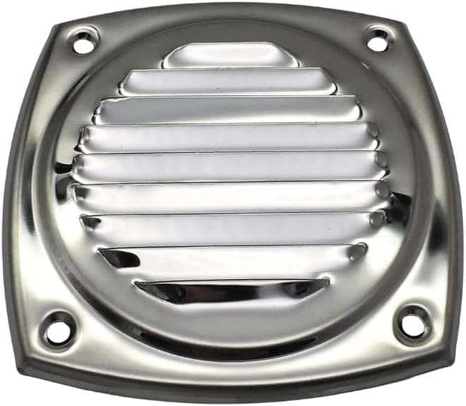 MARINE CITY Thru Louvered Vent 304 Stainless Steel, Rust-Resistant, for Marines, Boats, Ships, Yachts, Kayaks (Pack of 1)