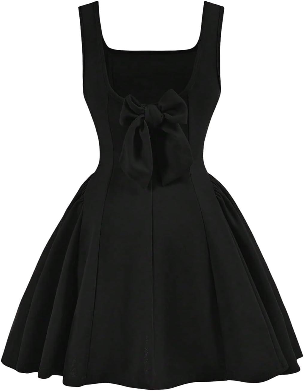 Verdusa Girl's Bow Backless Cami Dress Knot A Line Birthday Dress Ruffle Tank Dresses Cute Summer Outfits