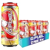G Fuel Energy Drink, Sour Raspberry, Sugar Free Beverage with 140mg Caffeine, Daily Energy Boost with Focus Amino, Vitamin + Antioxidants, 16 oz Cans (Sonic, Knuckles 12-Pack)
