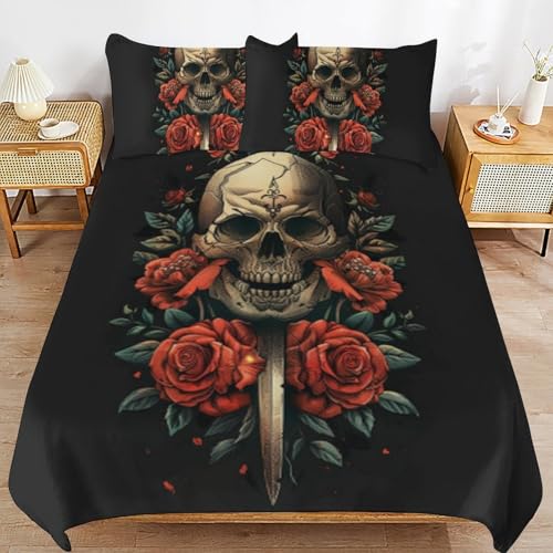 Linge de lit microfibre avec housse de couette 3D et 2 taies d'oreiller - 2