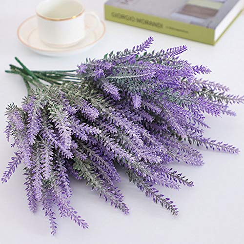 Pampas Grass Artificial Flores Decorativas Primavera Lavanda miniatura 2