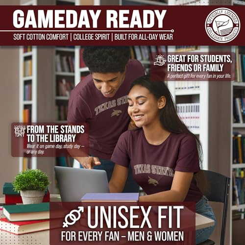 Image of NCAA Gameday Cotton T-Shirt for Men and Women | Officially Licensed NCAA Tee - Preshrunk Ring-Spun Cotton - Screen-Printed Team Logo