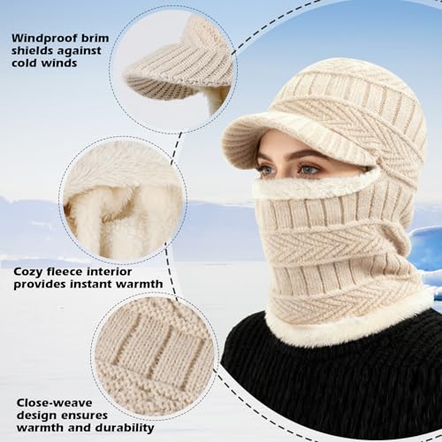 AYPOW Wintermantel aus Sturmhaube mit flexiblem Halswärmer, winddichter, Unisex Warmer Ski-Gesichtsmaske für Outdoor-Sportarten