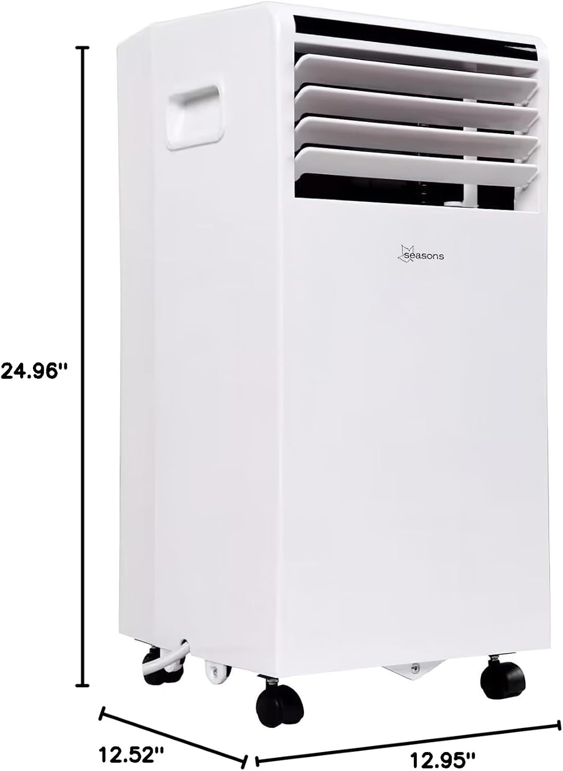 Dimensions diagram of the Seasons SM09R1 Portable Air Conditioner