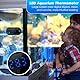 Shengxi Digital Thermometer für Aquarium, Mini Aquarium Thermometer mit LED-Anzeige, Aufklebbare Touch Screen Aquarium Thermometer Hohe Präzision Wasser Thermometer ±1℃ (Wiederaufladbar/0℃~60℃)
