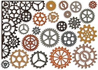 Sizzix 661184 Thinlits Die Set 22PK-Gearhead by Tim Holtz, Carbon Steel, Multi-Colour, 19.1 x 14.5 x 0.5 cm