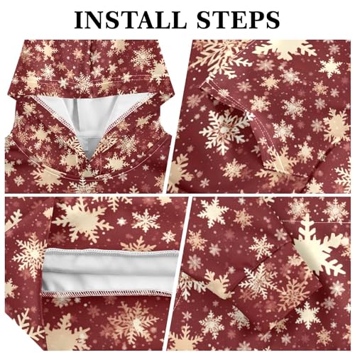 Kids Hoodies Sweaters Christmas Xmas Snowflake Hooded Sweatshirts with Big Pockets for Boys Girls B04000813