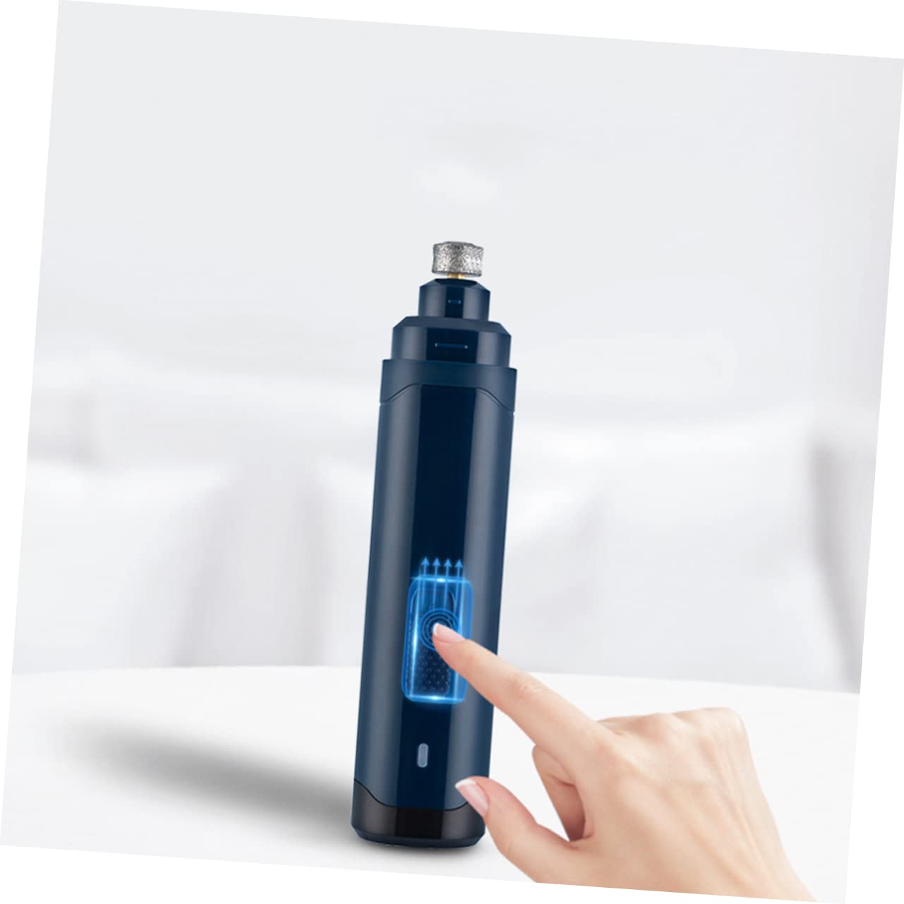 Coupe-Griffes Électrique pour Animaux De Compagnie Coupe-Ongles Automatique USB pour Chiens Et Chats Bleu Marine