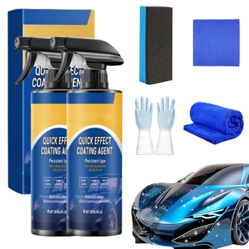 Sopami Quick Effect Coating Agent,Sopami spray auto,3 in 1 Beschichtungsspray Hochschutz Auto Schnellbeschichtungsspray,Multifunktionales Car Coating Spray für Glanz und Schutz (2 Artikel)