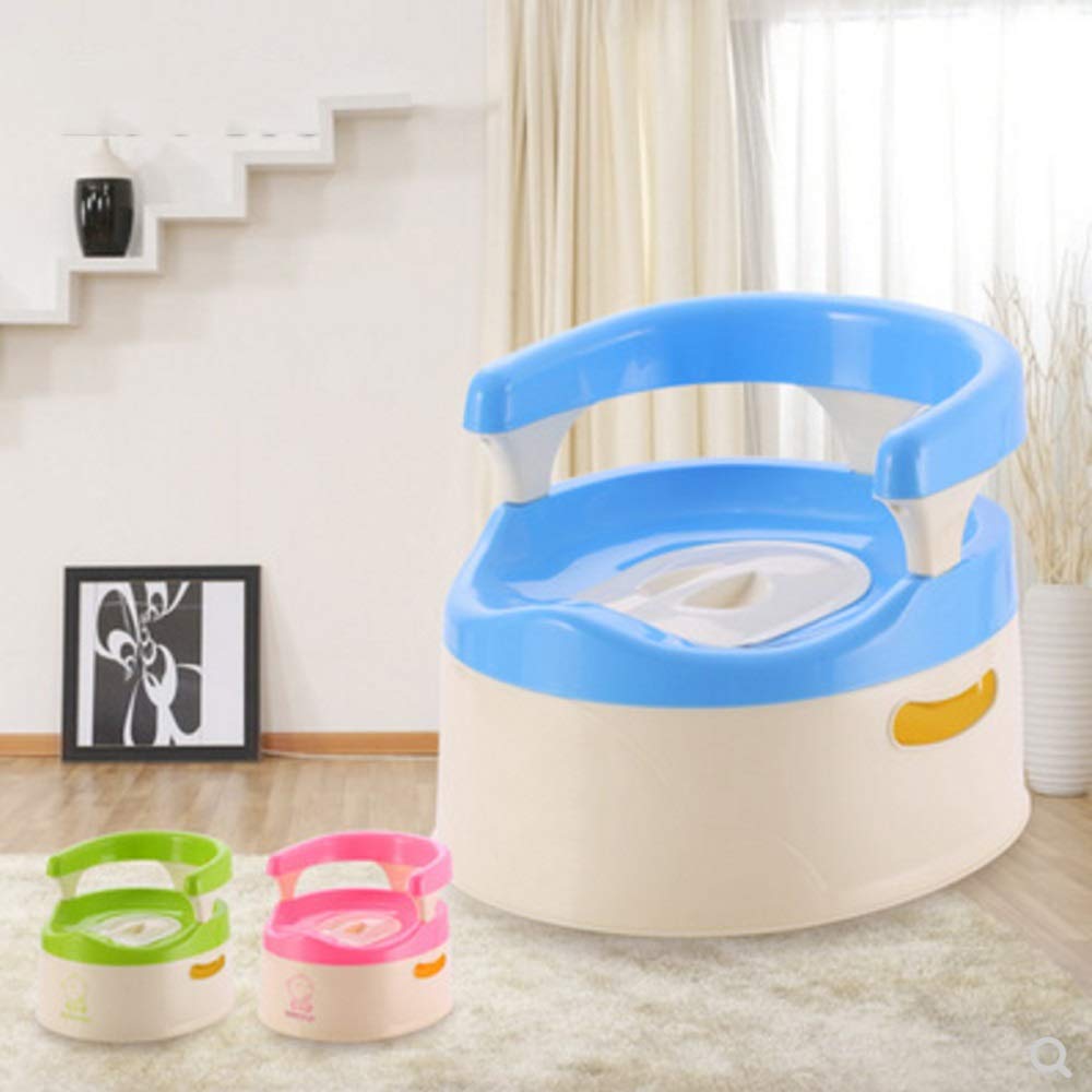 Vaso per bambini Vasino morbido Vasino da strada in plastica Vasino per neonati Vasino per neonati WC sicuro per bambini Vasino per allenatore Sedia per seggiolino(Blue,White)