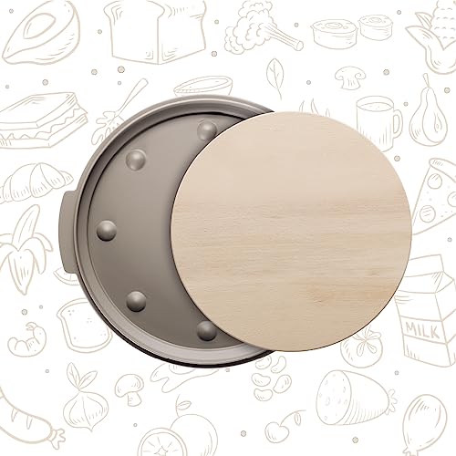 Assiette à fromage 3 en 1 en bois avec couvercle pour protéger vos repas de table - 3