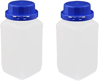 Aexit 2 Pcs Bottles & Jars 650ml Plastic Square Wide Mouth Chemical Sample Reagent Centrifuge Bottles Bottle Thickening