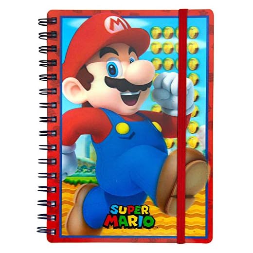 Notebook Pyramid Super Mario - Spiral 3D Mario, A5