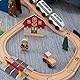 20 Stück Holzeisenbahn Zubehör,Zubehör Holzeisenbahn,Wooden Brio Schienen,Brio Zubehör,Holzeisenbahn Schienen,für Kinder Lego Spielzeug Schienenverbinder,Zug Connector,Wiederverwendbare (20 Holzfarbe)