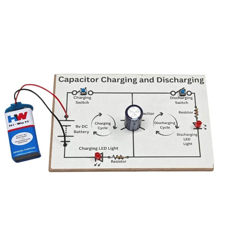 Image of ERH India Class 12 Physics Charging and Discharging of Capacitor Science Project Experiment Working Model Kit for School Students