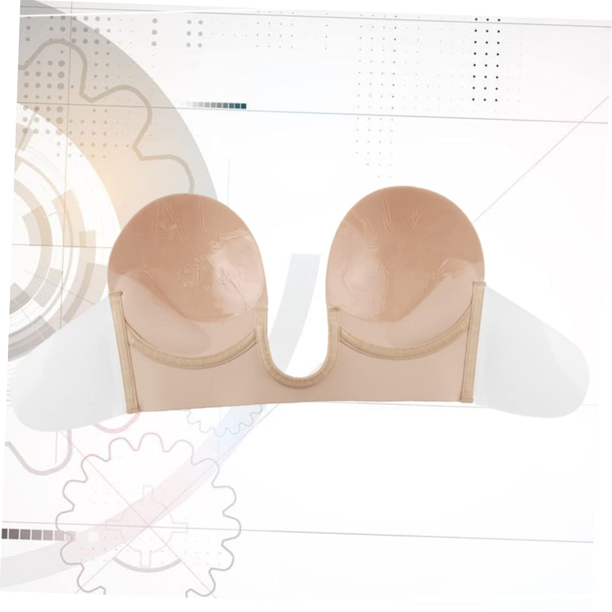 GALPADA 2piezas Cubrepezones Adhesivos Invisibles De Silicona para Mujeres Reutilizables Sin Tirantes Color Piel Vestidos De Espalda Descubierta y Outfits Bajo Corte