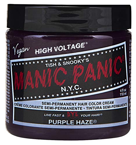 Manic Panic Semi-Permament Haircolor Purple Haze 4 Ounce Jar (118ml) (6 Pack)