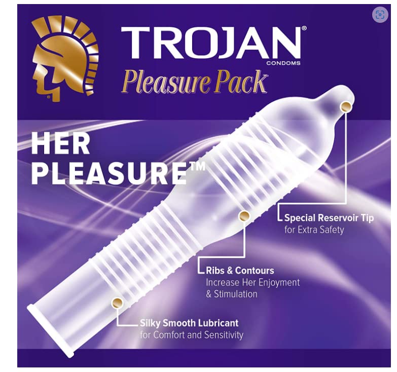 trojan twisted lubricated Amazon.com: Trojan Pleasure Pack Lubricated Premium Latex Condoms