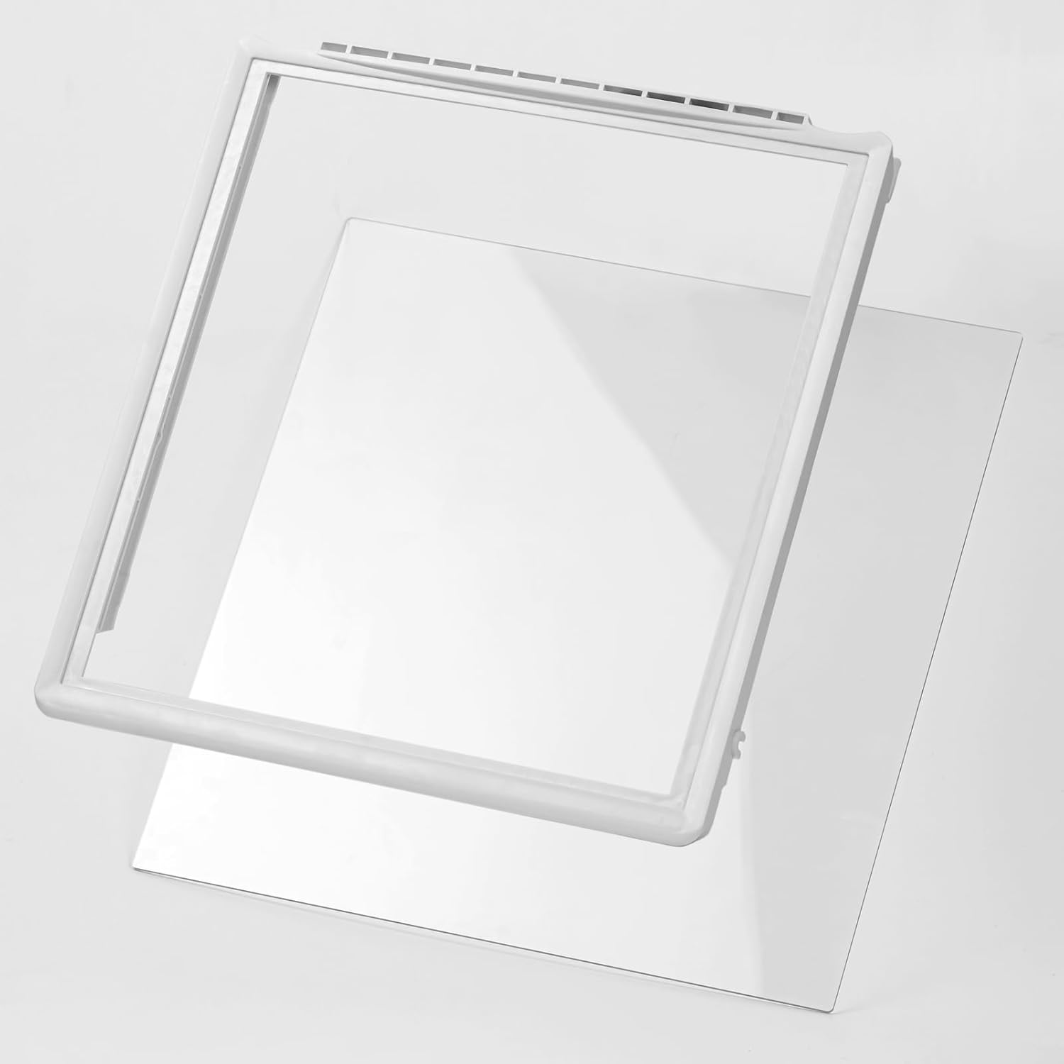 241969501 Refrigerator Shelf Frame With Glass, Refrigerator Drawer Cover for Frigidaire Replacement Shelf With 240443384 Glass (241969501 Refrigerator Shelf Frame With Glass)
