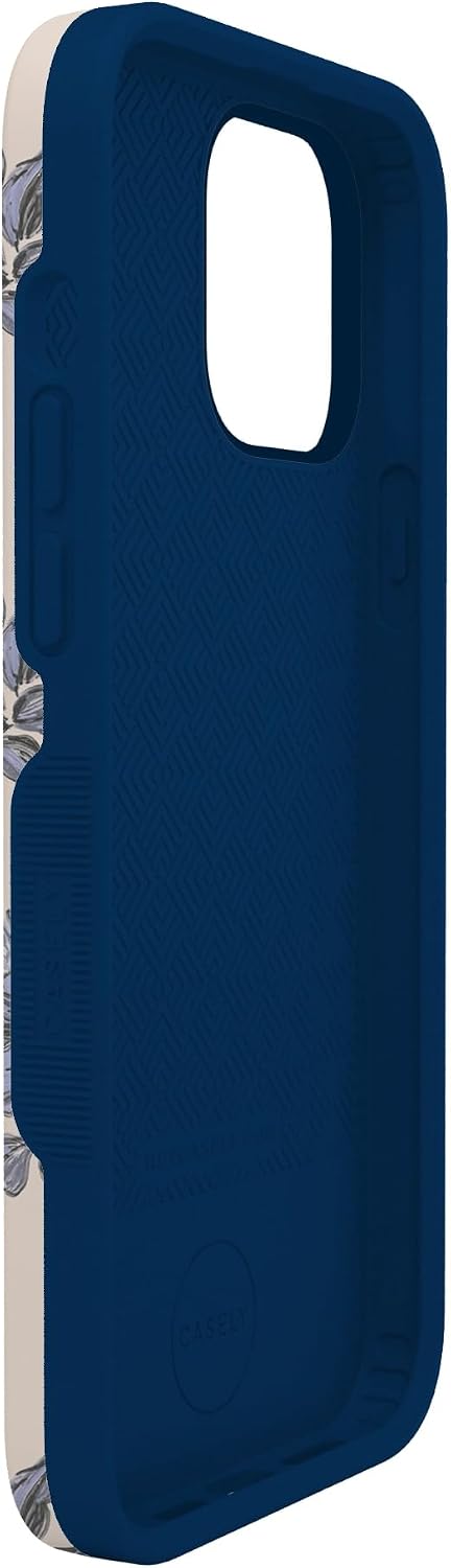 Casely iPhone 13 Pro Max Case | Ink & Iris | Vintage Floral | Bold Protective Design | Compatible with MagSafe