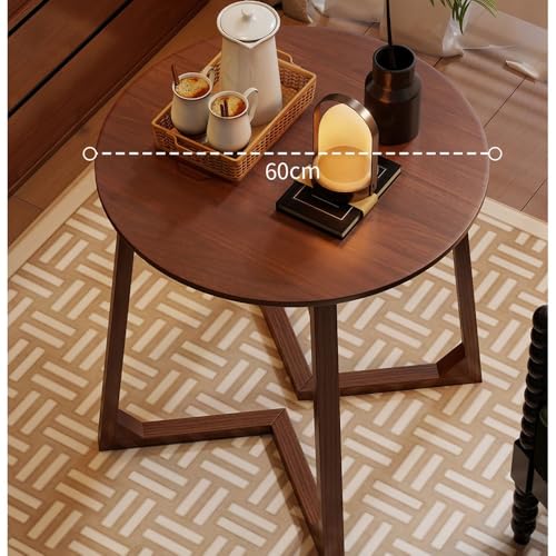 Table d'appoint de canapé stable et robuste en bois au design rétro élégant - 7