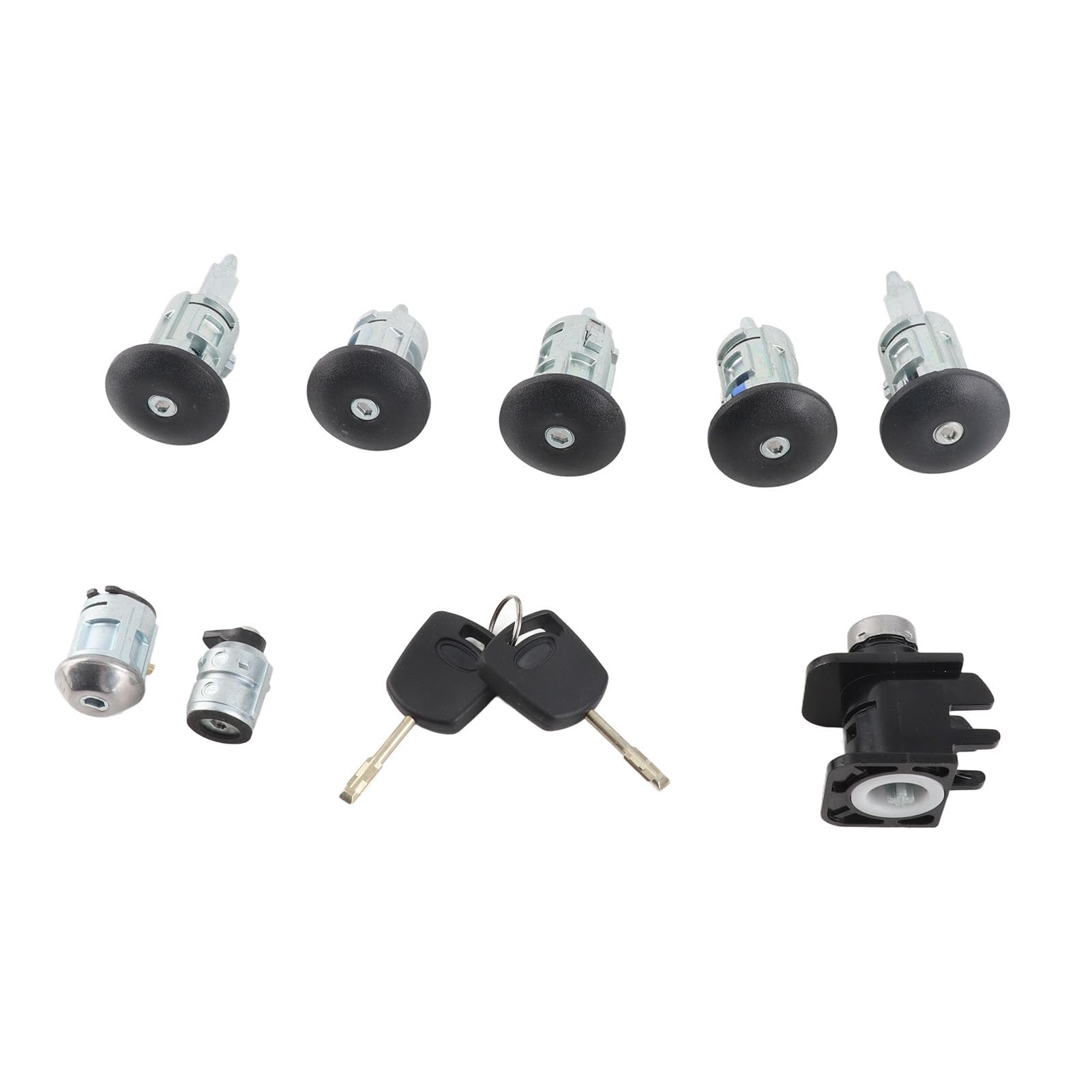 Yinhing Set Chiavi per Auto con Serrature Carburante Cofano Accensione 4425134 Sostituzione per Connect 2002 2007 Kit Completo Include Porta e Cilindri di Accensione con Chiavi