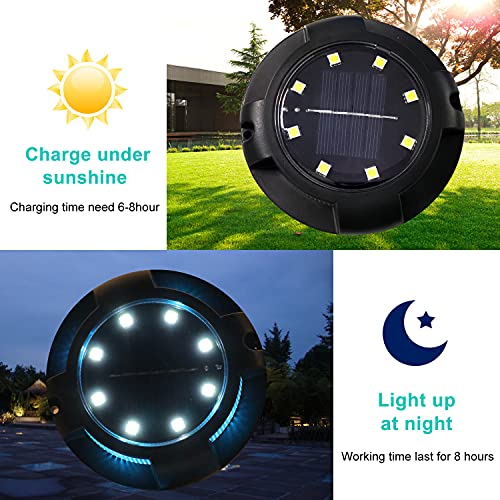 Enasat Solar Ground Lights | Pathway Lights Outdoor Garden | Decorative Rgb Led Disk Powered Waterproof In-Ground For Deck Stair Step Lawn Patio Driveway Walkway Yard Decoration(8 Pack) #TOP2