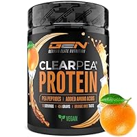 ClearPea® - Clear Protein Vegan - Lecker & erfrischender veganer Eiweiß-Shake - Veganes Eiweißplulver aus Erbsenproteinhydrolysat Pepitde - Clear Whey Alternative (454g, Orange Juice)