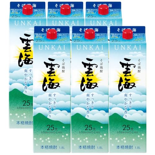 そば雲海 25°パック 1.8L×6本