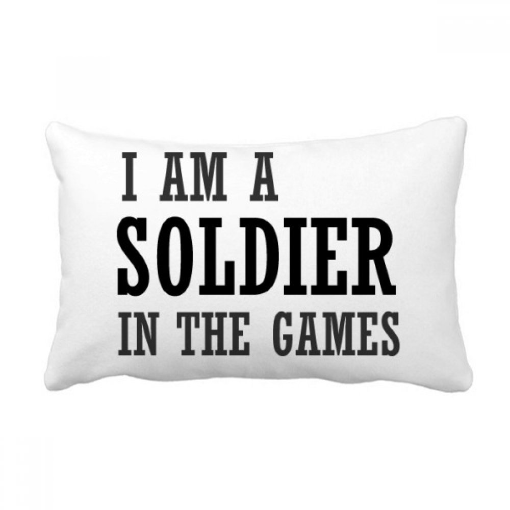 Coussin lombaire 16x24 pouces Je suis Un Soldat Multicolor avec insert pour canapé