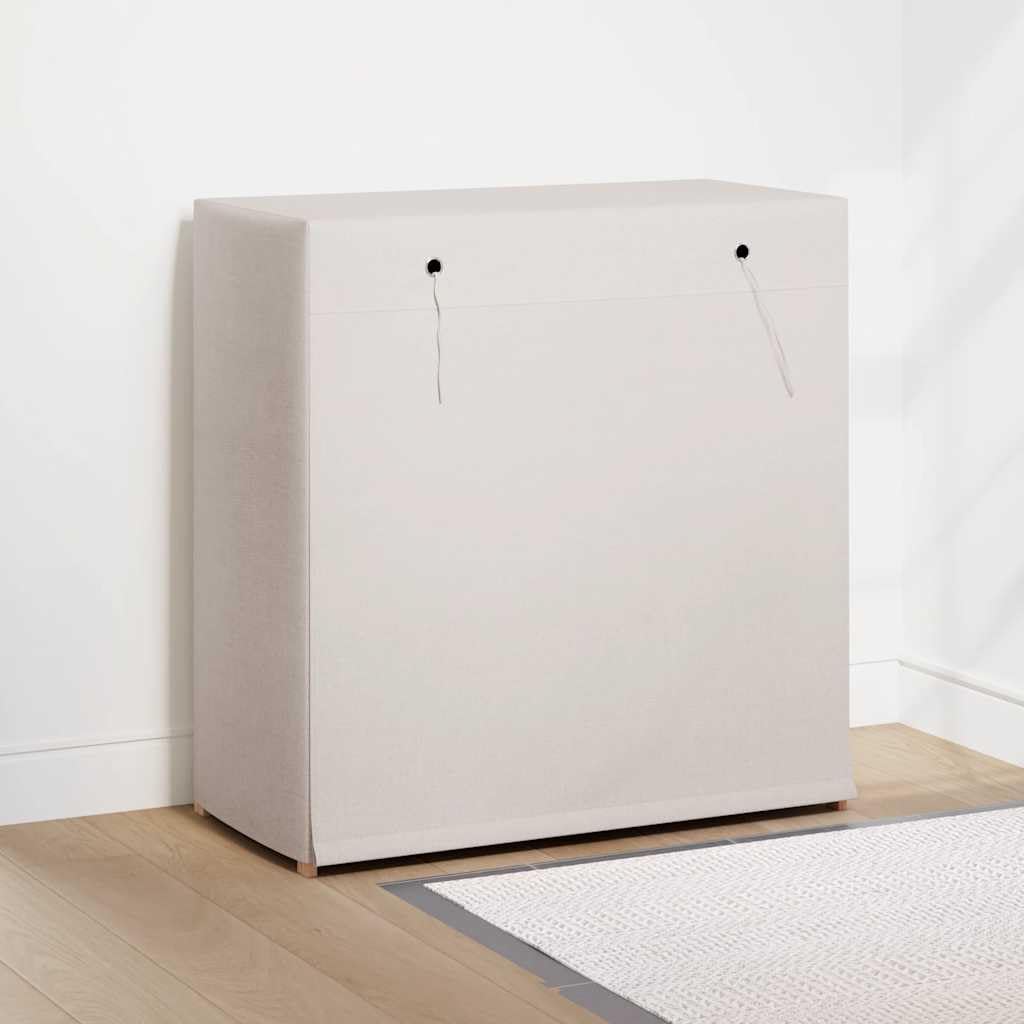 Schuhschrank mit Abdeckung Weiß, Stoff und massivem Tannenholz, 79 x 40 x 80 cm, 3 Ablagen, schmaler Schuhregal Organizer, platzsparend, staubdicht, für Flur und Diele