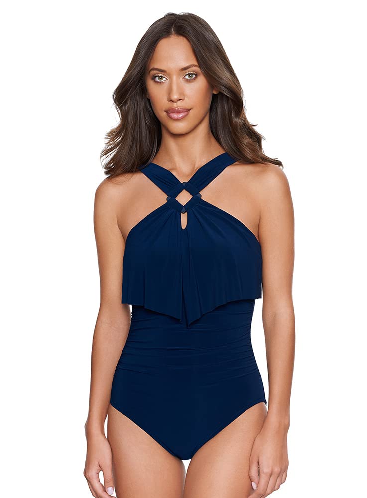MagicSuit Womens Swimwear Square Cut Liza Underwire Adjustable One Piece Swimsuit