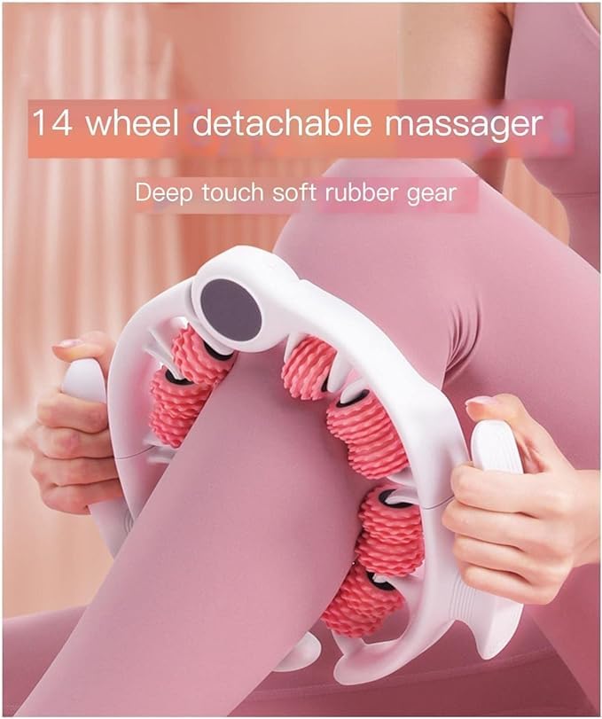 BLURISM Multifunctional Massager Manual Massage Anti Stress Physiotherapy Relieves Pain Body Tension Muscle Leg Arm Neck Butt Back Abdomen Muscle - Pink BLURISM Multifunctional Massager Manual Massage Anti Stress Physiotherapy Relieves Pain Body Tension Muscle Leg Arm Neck Butt Back Abdomen Muscle - Pink