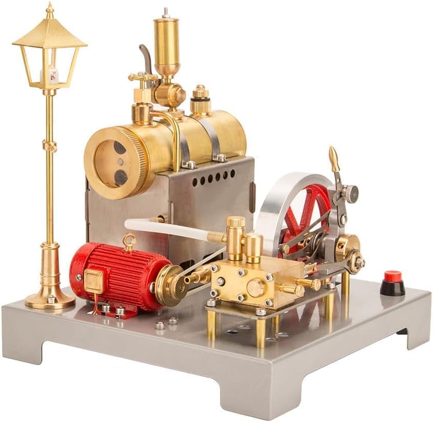Maqueta de locomotora de vapor antigua de metal con kit de bricolaje para adultos coleccionistas
