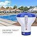 Produktbild aniceday Chlor Dosierschwimmer mit Thermometer - Schwimmender Pool Chemischer Chlorspender - Pool Dosierschwimmer Chlordosierer für Bodenpools/Massagebadewanne/Whirlpools/Spas
