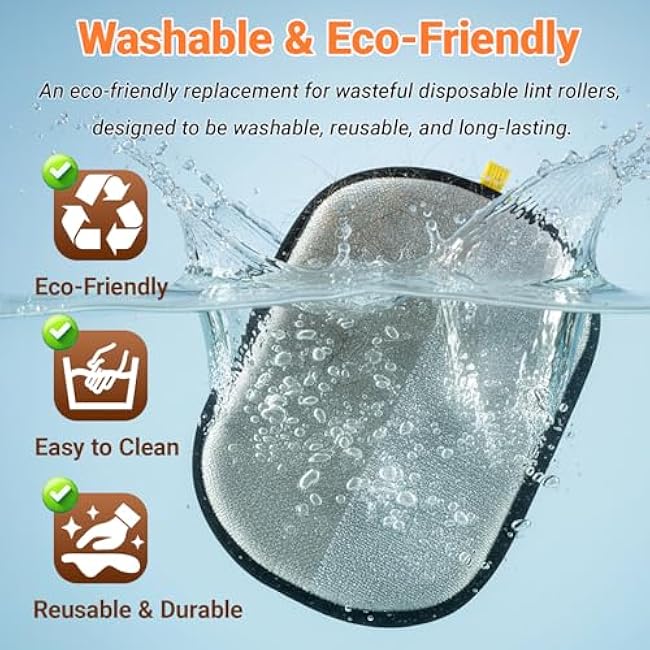 Premium Pet Hair Removal Gloves (2pcs) - Reusable & Washable 5-Finger Design for Furniture, Car Seats, Carpet, Laundry - for Surfaces, Not Pet Grooming-jX7d4B3u