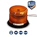 ECCO LED Beacon 6.5 Inch LED Beacon Warning Flash Amber Light High-Intensity 3 Bolt Mount 12V 48V 11 Flash Patterns for Industrial Vehicles Applications Tractor Forklift Excavator, 5 Year Warranty
