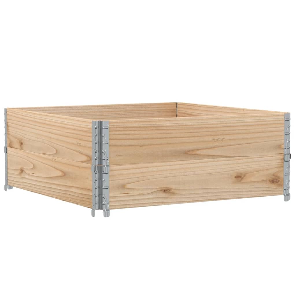 Paretali per Pallet 2 pz 100x100 cm in Legno Massello di Pino, Movimentazione di Materiali,Pianali di carico e Pallet, 18.87kg-4010289