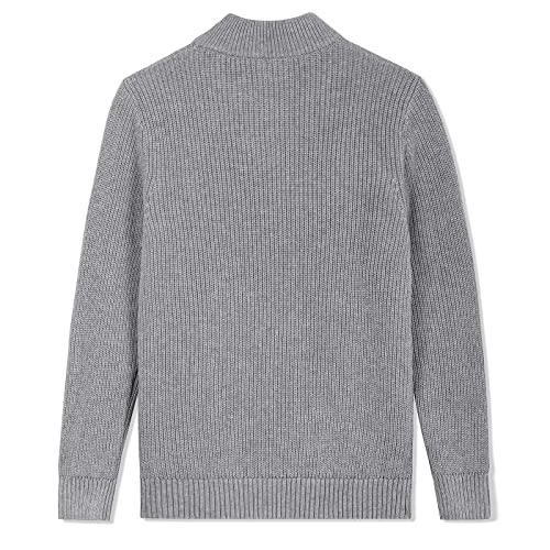 Image of Kid Nation Boys Sweater Cotton Quarter Zip Sweater Kids Cable Knit Pullover | Casual 1 /4 Zip Sweater for Child 3-14 Years (Previously Amazon Essentials)