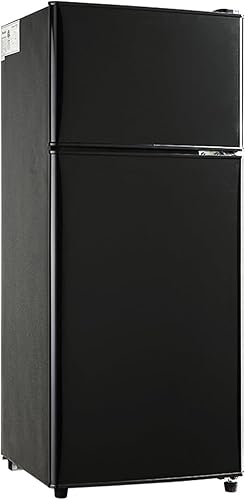 Refrigerador con congelador, refrigerador de 3.5 pies cúbicos, termostato ajustable, mini refrigerador para cocina, dormitorio, oficina, dormitorio