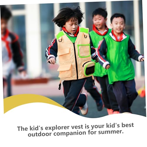 Kids Construction Vest Explorer Vest for Child Boys Kids Adventure Wear Multi-pocket 7