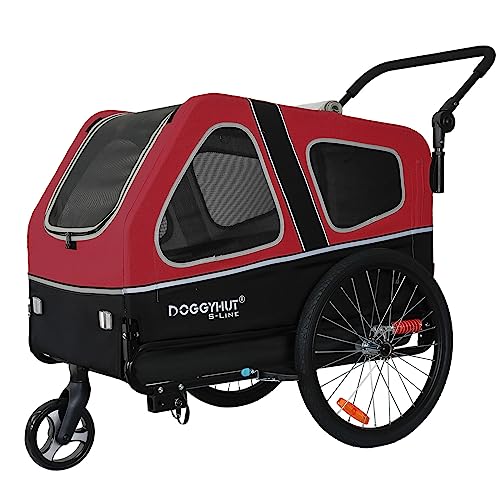 DOGGYHUT XL Pet Bike Trailer & Stroller for Dogs Up